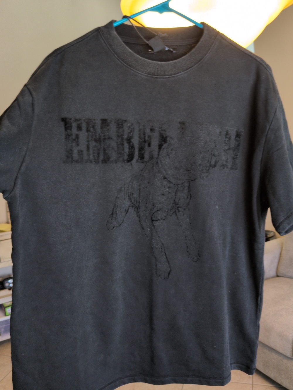 Men's  Embellish Dawg Tee Black Graphic T-Shirt with Subtle Print